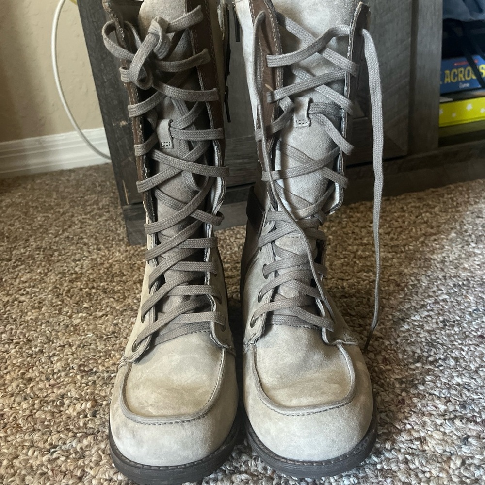 The North Face Gray Combat Boots